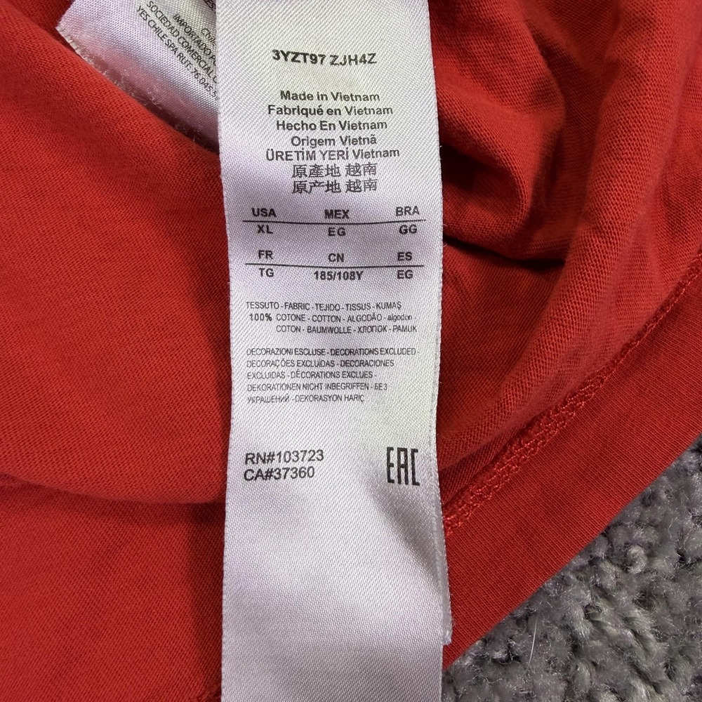 Armani Exchange Shirt Mens XL Red AX Logo Stripe Graphic Tee Crewneck Casual - Picture 6 of 9